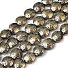 Electroplated Natural Lava Rock Beads Strands G-K388-01I-3