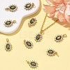 SHEGRACE Brass Micro Pave Cubic Zirconia Pendants XGRQ2O509-446D-G-5