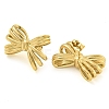 Ion Plating(IP) 304 Stainless Steel Stud Earrings for Women EJEW-S227-33G-2