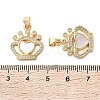 Brass Micro Pave Cubic Zirconia Pendants KK-U070-21G-3