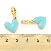 Rack Plating Alloy Enamel Heart European Dangle Charms FIND-B034-20G-05-3