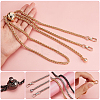 WADORN 3Pcs 3 Colors Zinc Alloy Wheat Chain Bag Straps FIND-WR0009-19-3