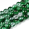 Baking Paint Crackle Glass Bead Strands CCG-S001-8mm-19-4