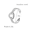 Ring Shape Stainless Steel Open Cuff Rings for Women WX5290-2-3