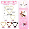 10Pcs 5 Colors Aluminum Spring Gate Rings KEYC-TA0004-77-4