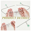 1Pc Alloy Tassel Face Chains with Glass Beads NJEW-GA0001-12-3