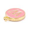 Golden Plated Alloy Enamel Charms ENAM-Q437-14W-2