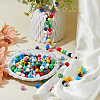 640Pcs 16 Colors Schima Wood Beads WOOD-DC0001-39-4