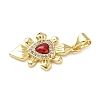 Brass Micro Pave Cubic Zirconia Pendants KK-I379-03G-E-2