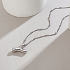1pc Brass Chain with Alloy Letter Pendants Necklaces NJEW-LP0001-41Y-P-3