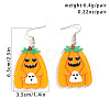 Halloween Cartoon Acrylic Pumpkin Dangle Earrings for Women QK1762-6-2