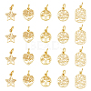 DICOSMETIC 20Pcs 5 Styles Rack Plating Brass Charms KK-DC0004-08-1