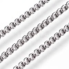 304 Stainless Steel Box Chain Necklaces NJEW-F236-01P-2