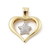 Brass Micro Pave Cubic Zirconia Pendants KK-U047-23G-01-1