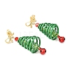 Aluminum Glass Dangle Stud Earrings EJEW-JE06581-5