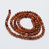 Natural Garnet Bead Strands X-G-G663-03-4mm-2