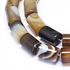 Natural Banded Agate/Striped Agate Beads Strands G-D0005-46-3