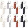 BENECREAT 16Pcs 4 Colors PU Leather Keychain KEYC-BC0001-11-1