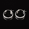 Ring 304 Stainless Steel Hoop Earrings EJEW-D207-01-1