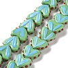Heart Handmade Lampwork Beads Strands LAMP-G150-01G-1