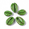 Spray Painted Natural Cowrie Shell Beads SSHEL-R047-03-A03-2