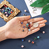40Pcs 8 Colors Handmade Gold Sand Lampwork Beads Strands LAMP-YS0001-01-7