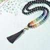 7 Chakra Buddhist Necklace NJEW-JN03895-03-2