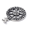 304 Stainless Steel Pendants STAS-C065-01AS-3