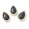 Natural Obsidian Pendants X-G-B009-02G-I-1