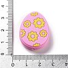 Easter Egg with Flower Silicone Beads SIL-R014-06B-3