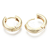 Brass Huggie Hoop Earrings X-KK-S348-512-NF-1