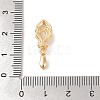 Golden Brass Micro Pave Clear Cubic Zirconia Ice Pick Pinch Bails KK-B100-049G-4