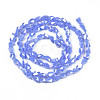 Electroplate Opaque Solid Color Glass Beads Strands EGLA-N002-24-A01-2