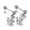 304 Stainless Steel Barbell Cartilage Earrings EJEW-H113-06P-2