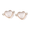 Natural Quartz Crystal Love Heart Pendants G-T138-205C-G-3