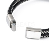 Braided Microfiber Leather Cord Bracelets BJEW-P328-15AS-2