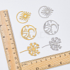 12Pcs 6 Style 201 Stainless Steel Pendants STAS-DC0014-35-3
