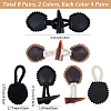 8 Pairs 2 Styles Resin Buttons BUTT-CL0001-09-2