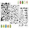 3Pcs 3 Styles Stainless Steel Nail Stamping Plates MRMJ-CP0001-52C-7