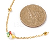 Colorful Glass Seed Beaded Flower Link Chain Bracelets & Necklaces & Anklet SJEW-JS01277-4