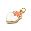 Brass Enamel Pendants KK-P338-34B-G-2
