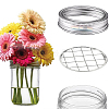 304 Stainless Steel Mason Jar Flower Frog Lid AJEW-WH0347-98A-4