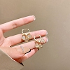 Round Cat Eye Leverback Dangle Earrings for Women WG29476-30-1