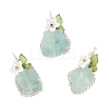 Copper Wire Wrapped Natural Green Fluorite Pendants PALLOY-TA00434-1