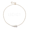 Shell Pearl Pendant Necklaces NJEW-TA00131-4