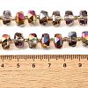 Transparent Electroplate Glass Beads Strands EGLA-P062-01A-02-4