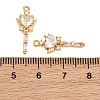 Brass Micro Pave Cubic Zirconia Pendants CU-CBA7392-08G-01-3