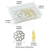 300Pcs 3 Styles Brass Bead Caps IFIN-FS0001-43-4