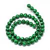 Synthetic Malachite Beads Strands G-T053-10mm-05-2