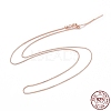925 Sterling Silver Wheat Chains Necklace for Women STER-I021-04RG-1